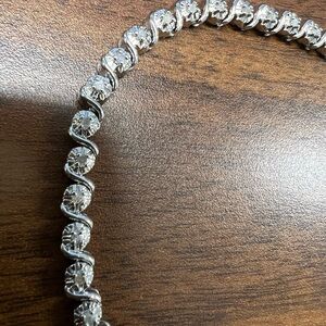 Silver diamond necklace